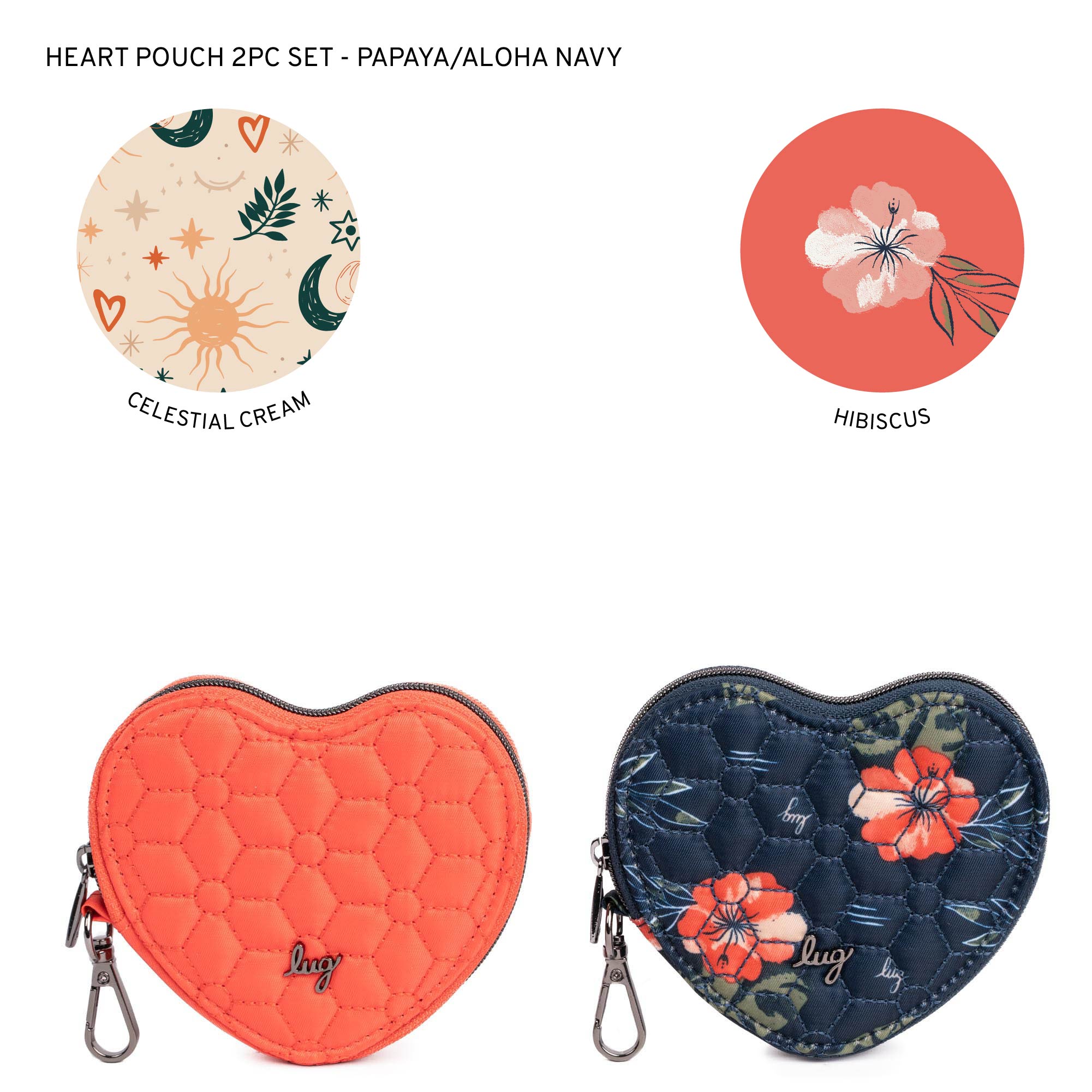 Heart Pouch 2pc Set