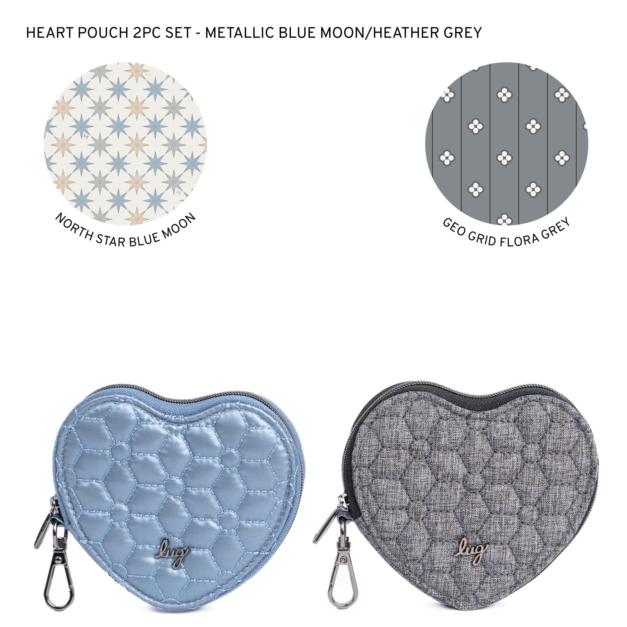 Heart Pouch 2pc Set