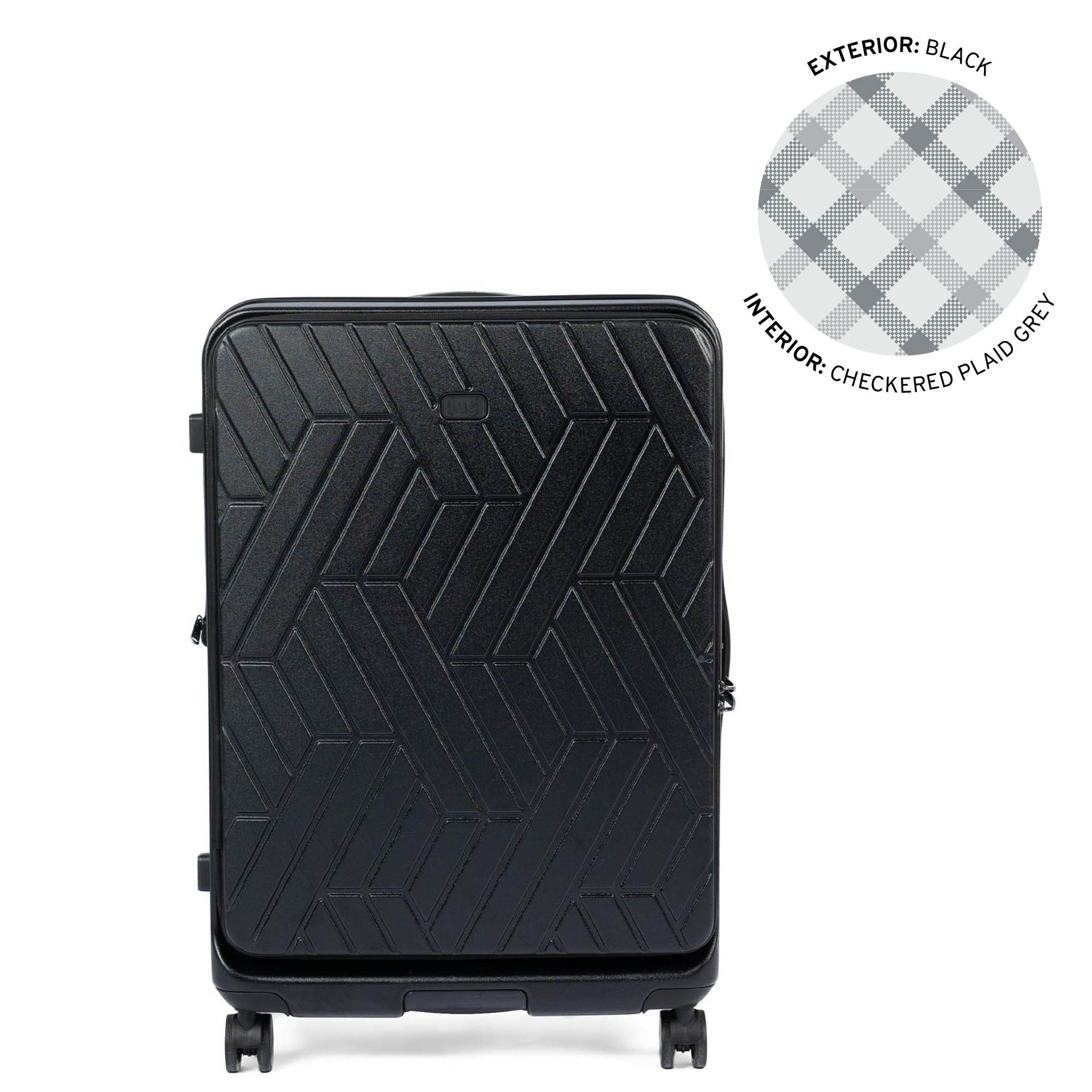 Box Truck Hard Sided Wheelie Checked Bag