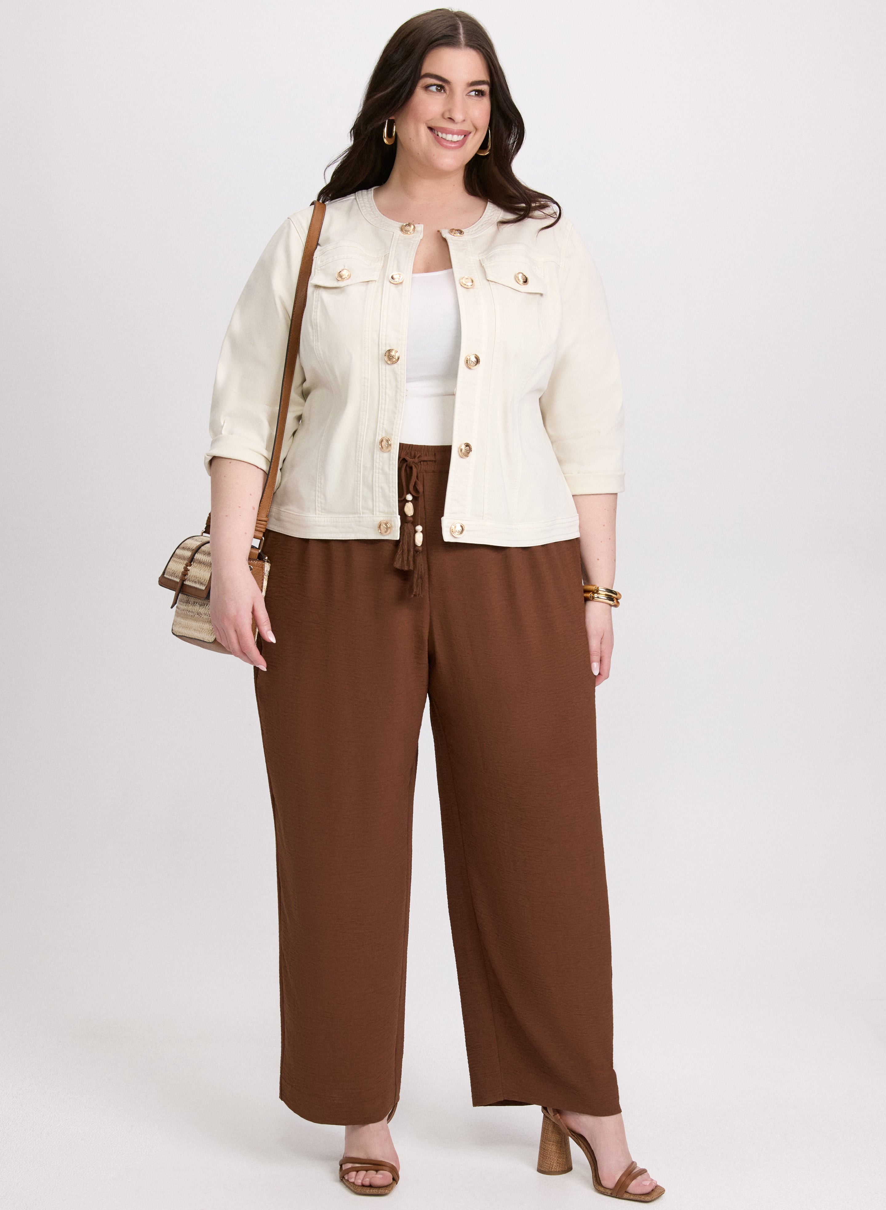 3/4 Sleeve Jean Jacket & Olivia Wide-Leg Pants