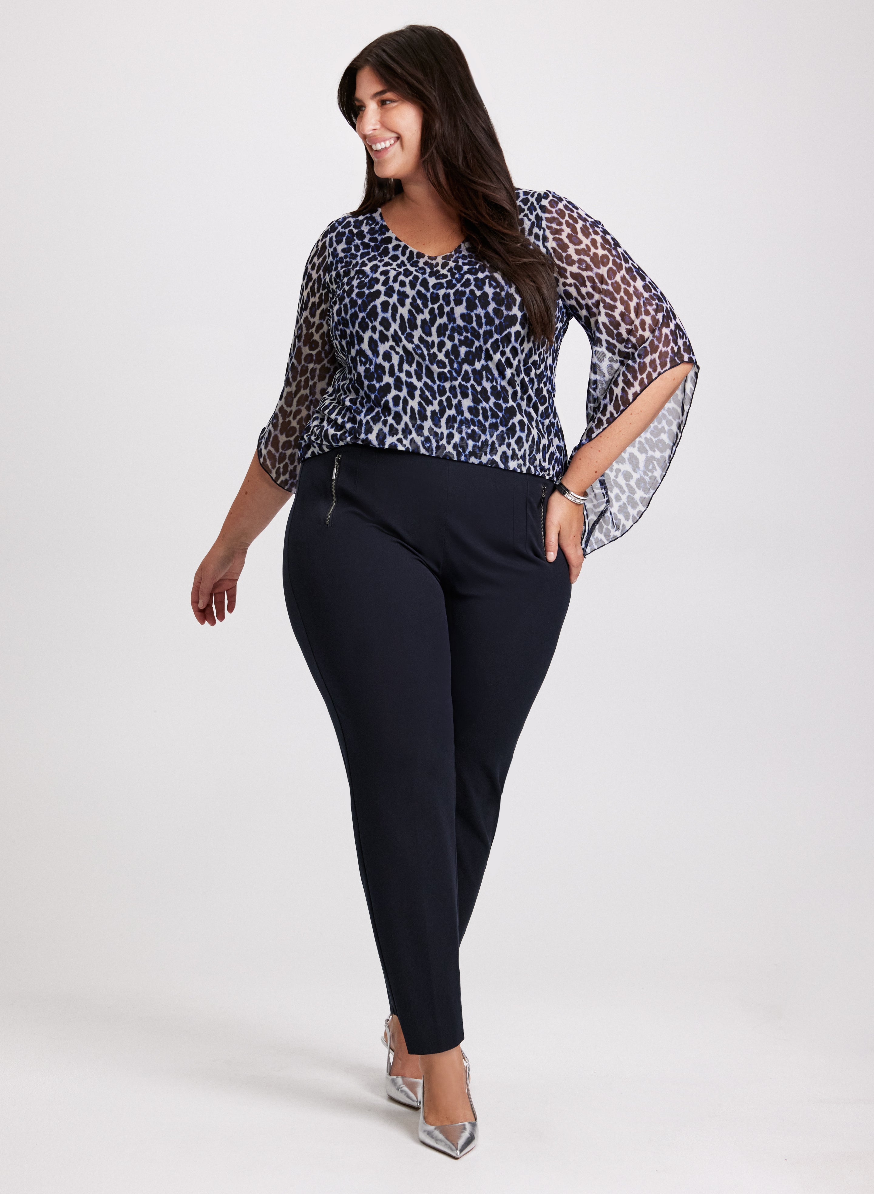 Animal Print Top & Pull-On Pants