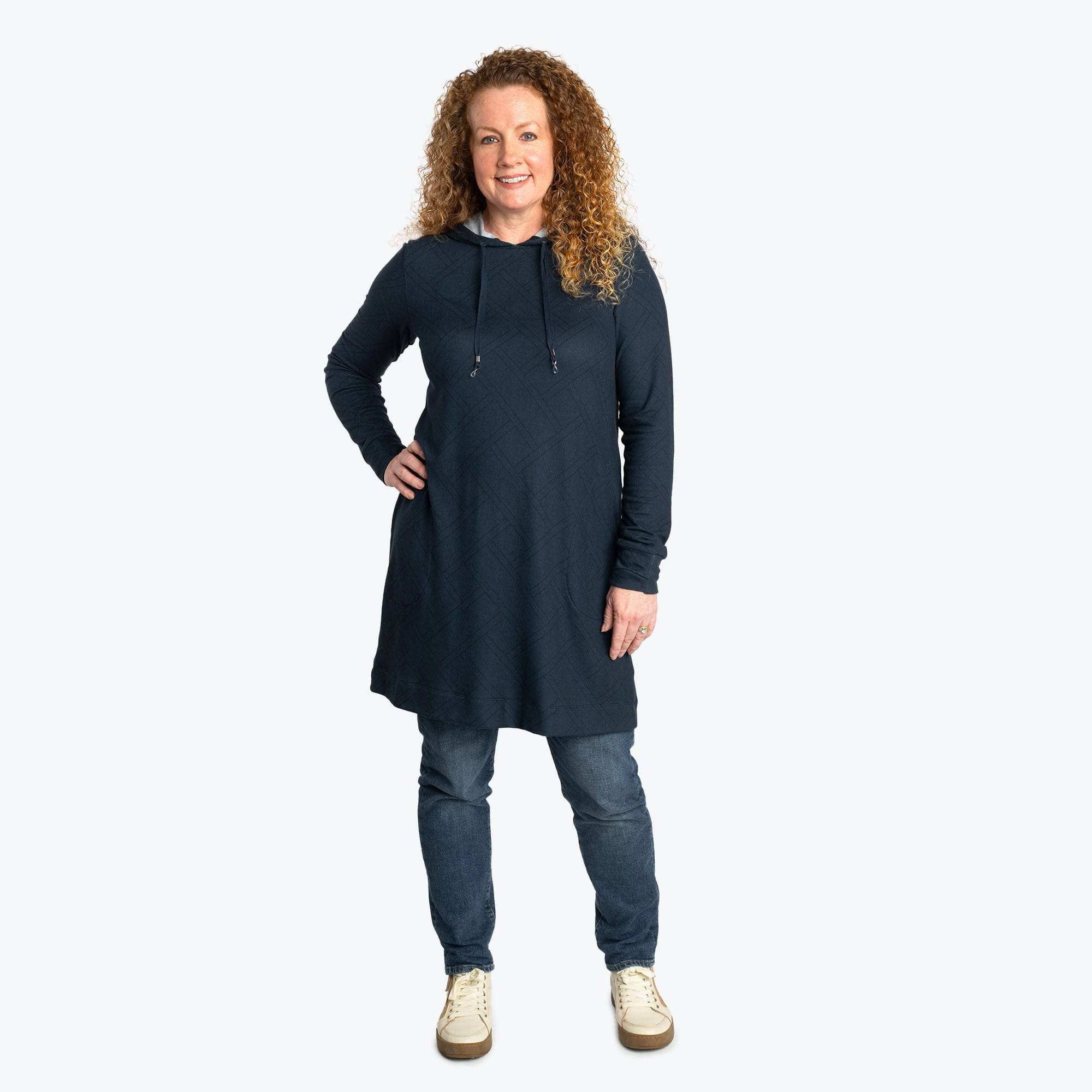 Dilly Dally Brushed Sweater Knit Lounge Dress