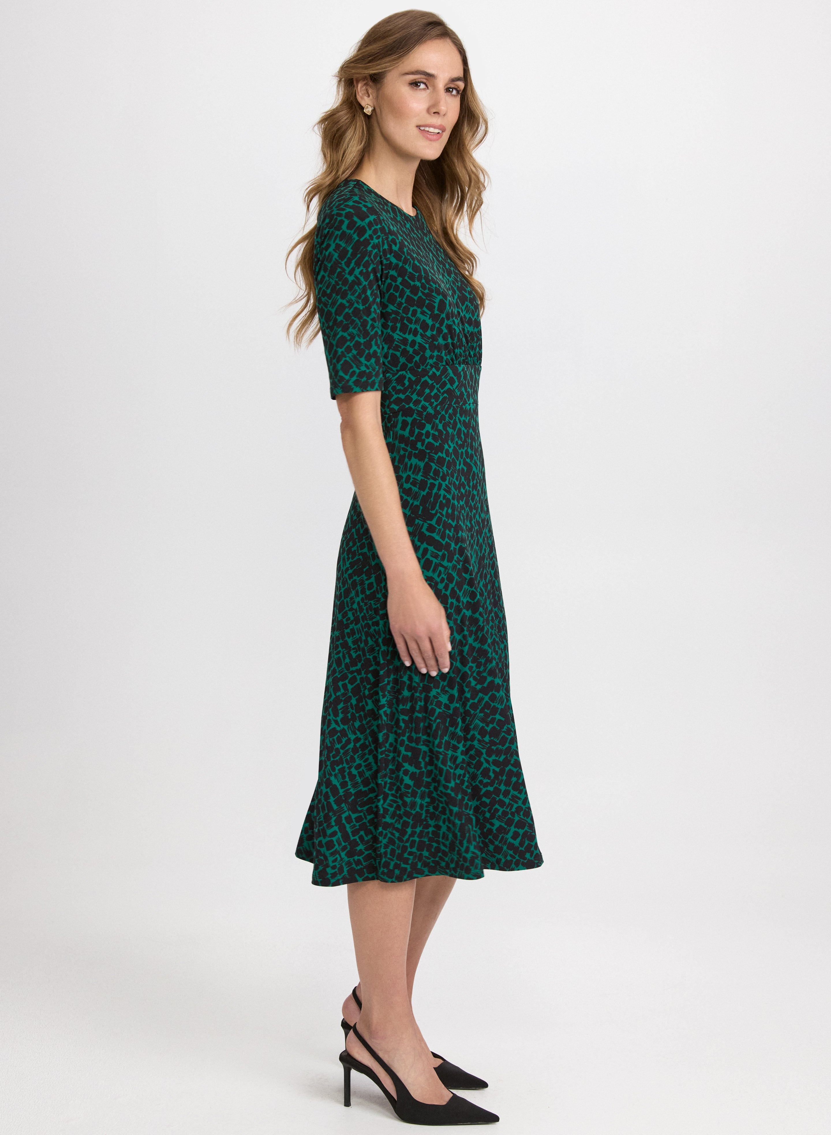Abstract Midi Dress