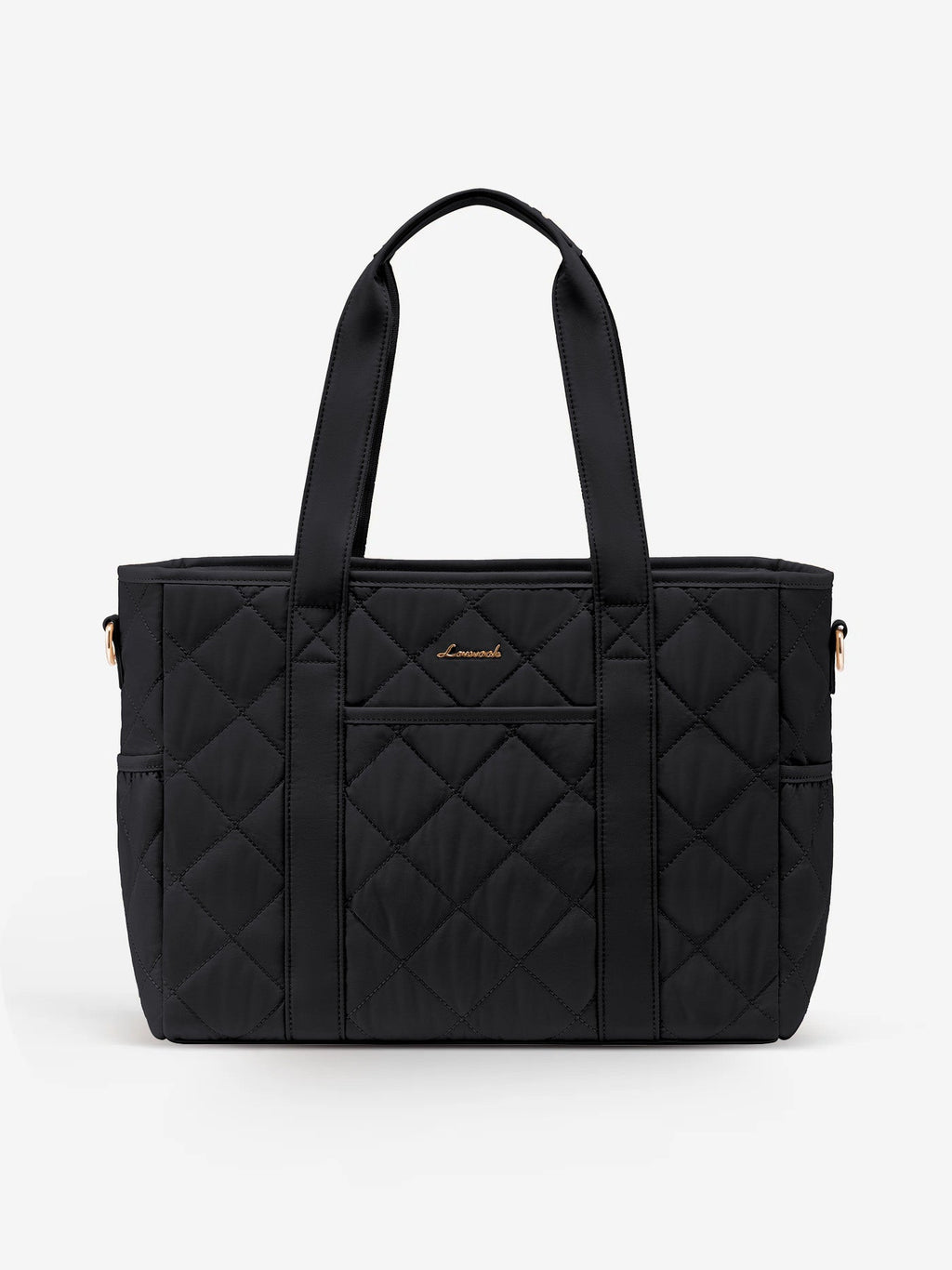 2Pcs Quilted Puffer Laptop Handbag, 15.6 17