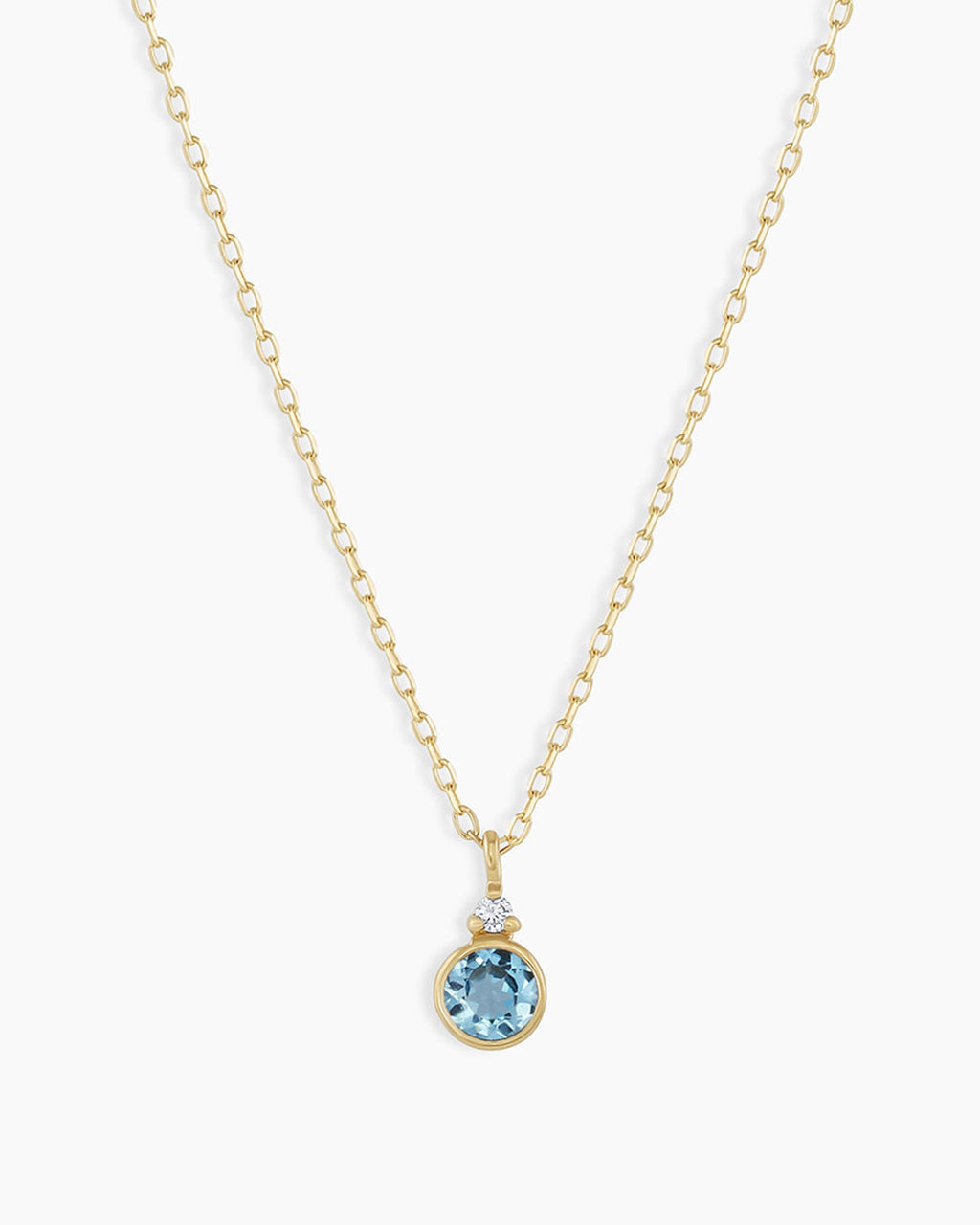 14k Gold Birthstone Necklace