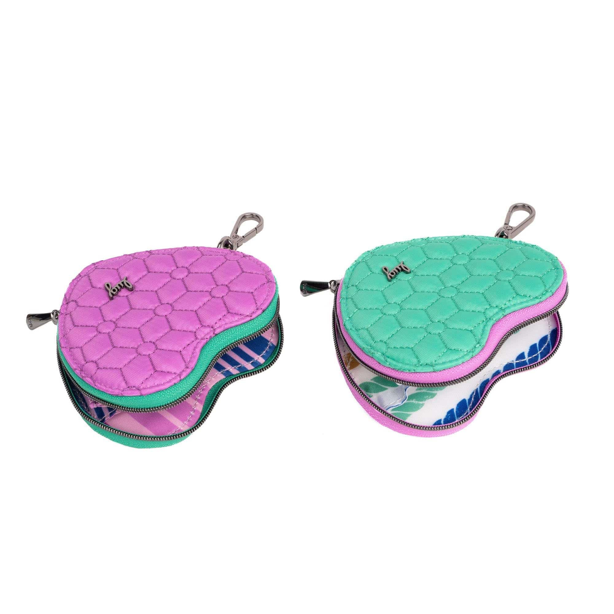 Heart Pouch 2pc Set - Two-Tone