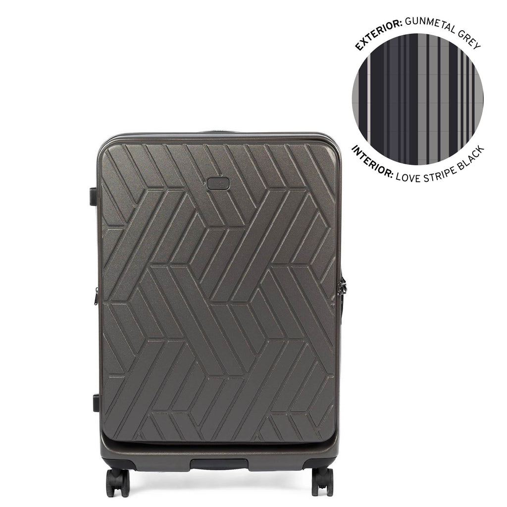 Box Truck Hard Sided Wheelie Checked Bag