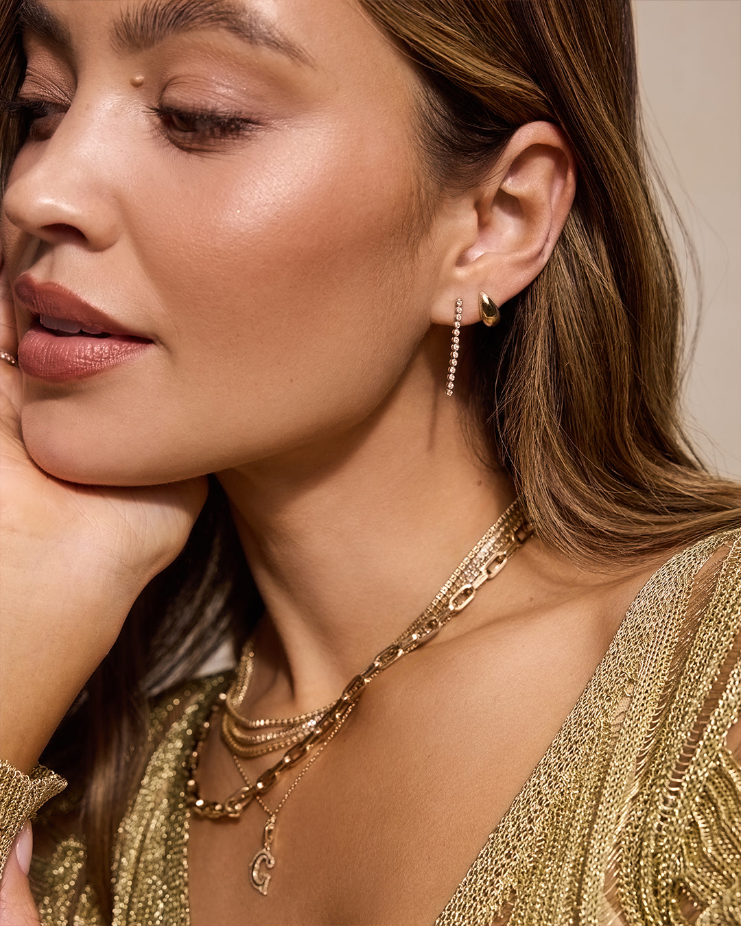 14k Gold Banks Single Stud