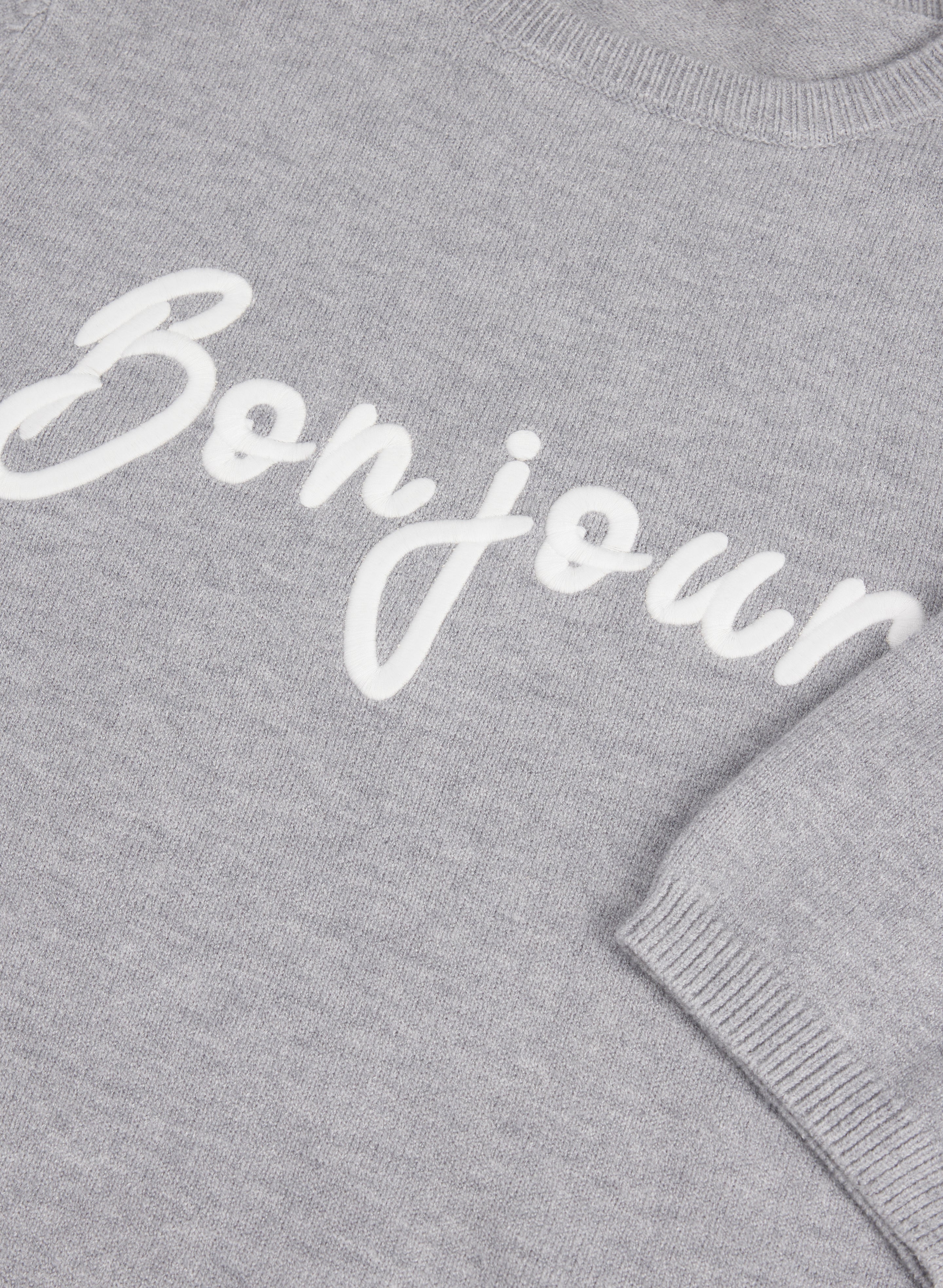 'Bonjour' Knit Pullover