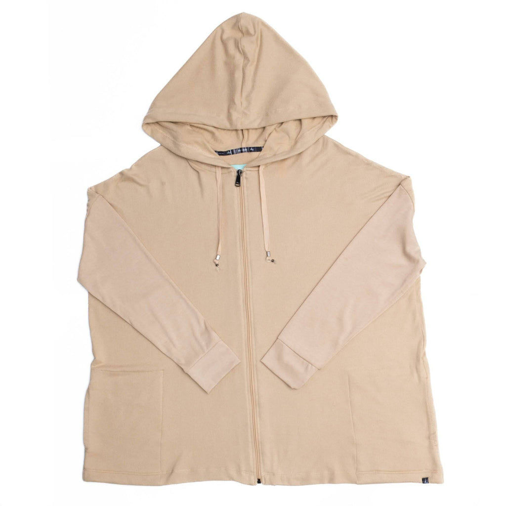 Bolero Brushed Sweater Knit Zip-Up