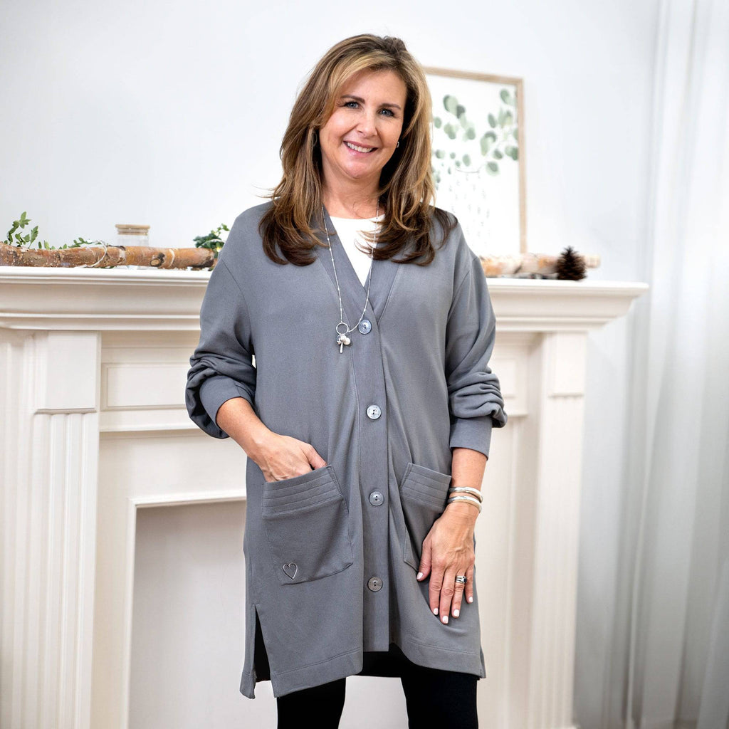 Dolly Brushed Sweater Knit Button Front Cardigan