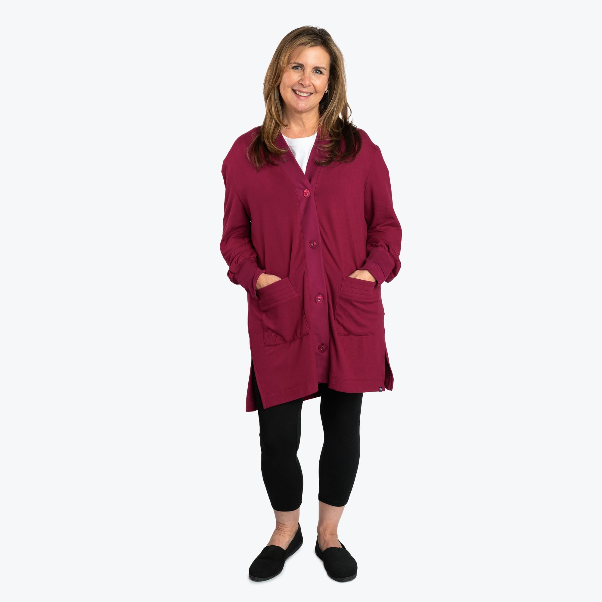 Dolly Brushed Sweater Knit Button Front Cardigan