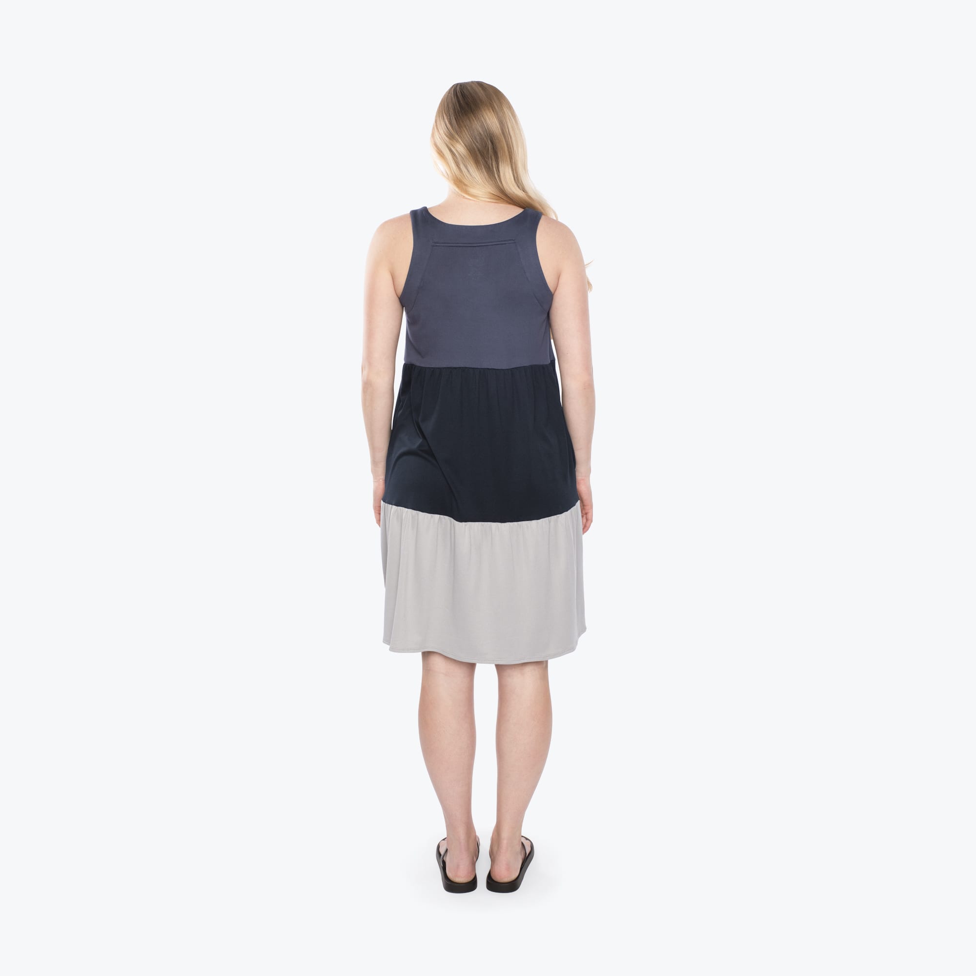 Flare Colorblock Dress