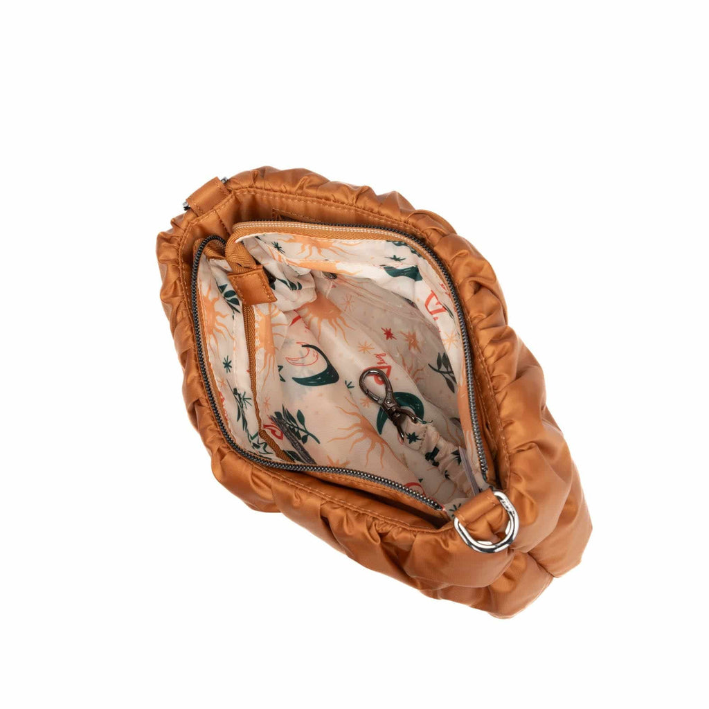 Flounce Ruched Crossbody Bag