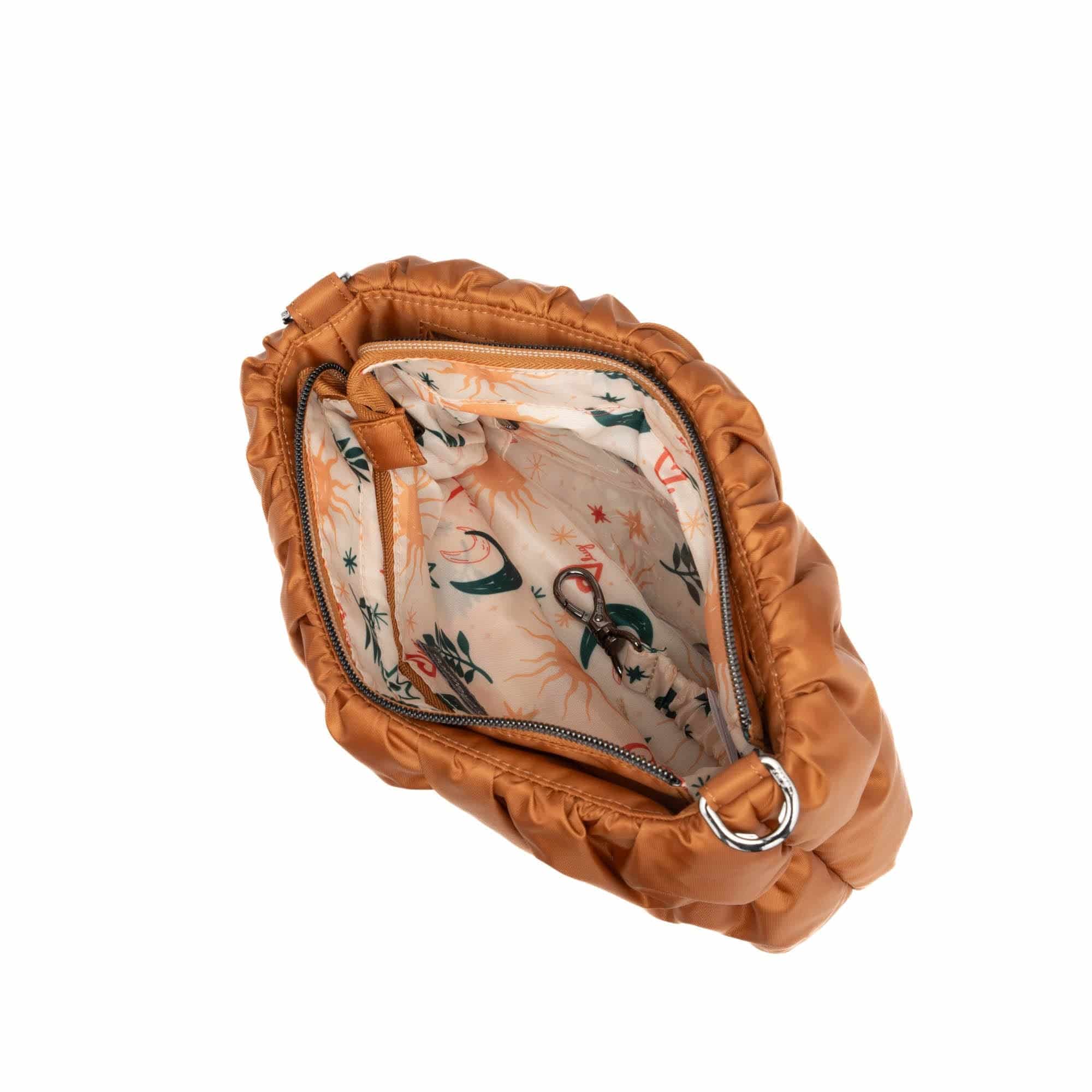 Flounce Ruched Crossbody Bag