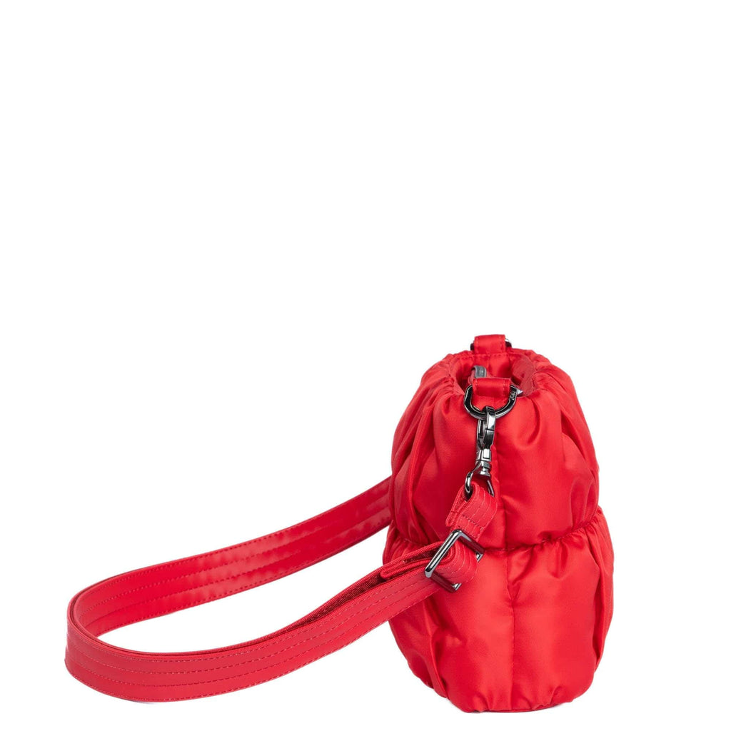 Flounce Ruched Crossbody Bag