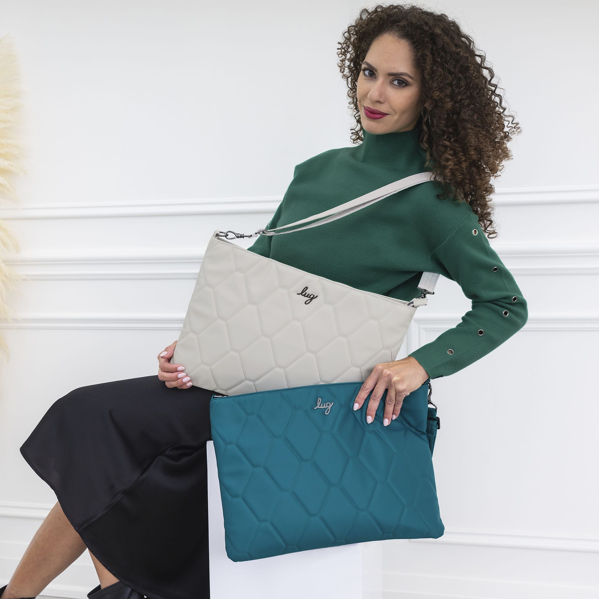 Galley Satin Luxe VL Portfolio Crossbody Bag