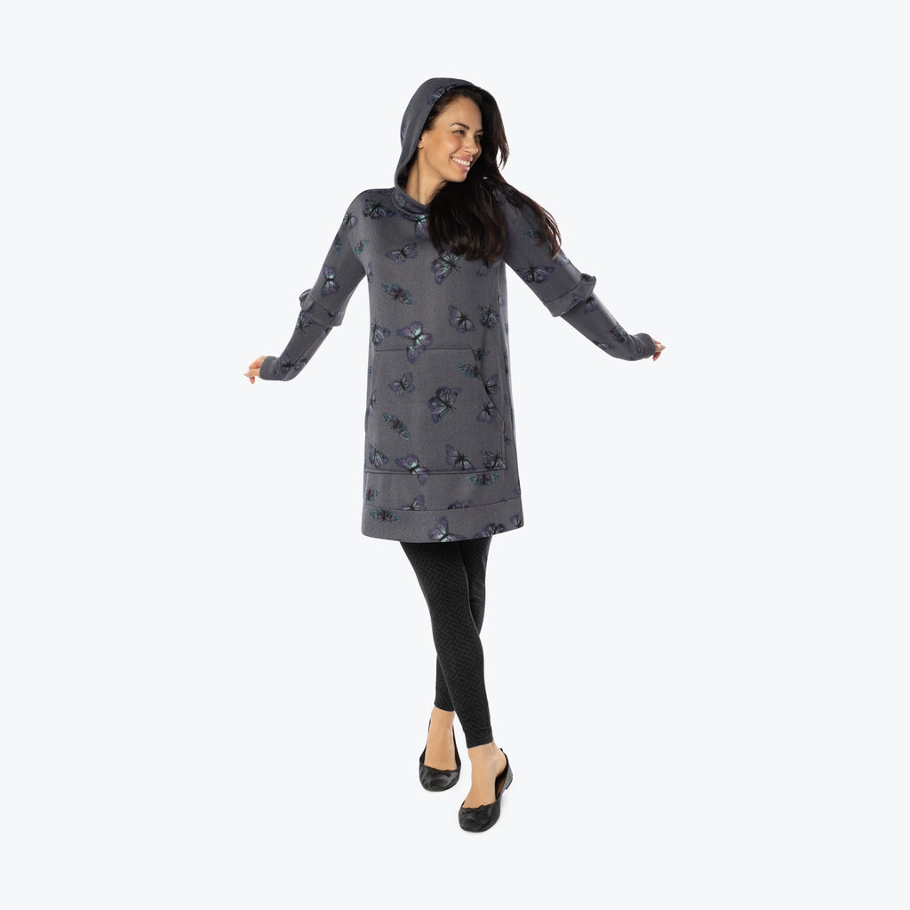 Peekaboo Sweater Fleece Tunic Hoodie