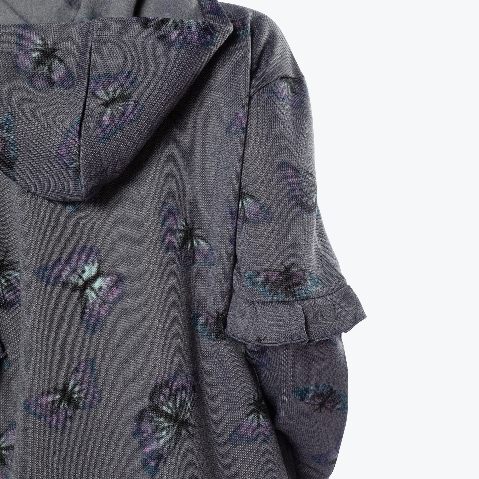 Peekaboo Sweater Fleece Tunic Hoodie