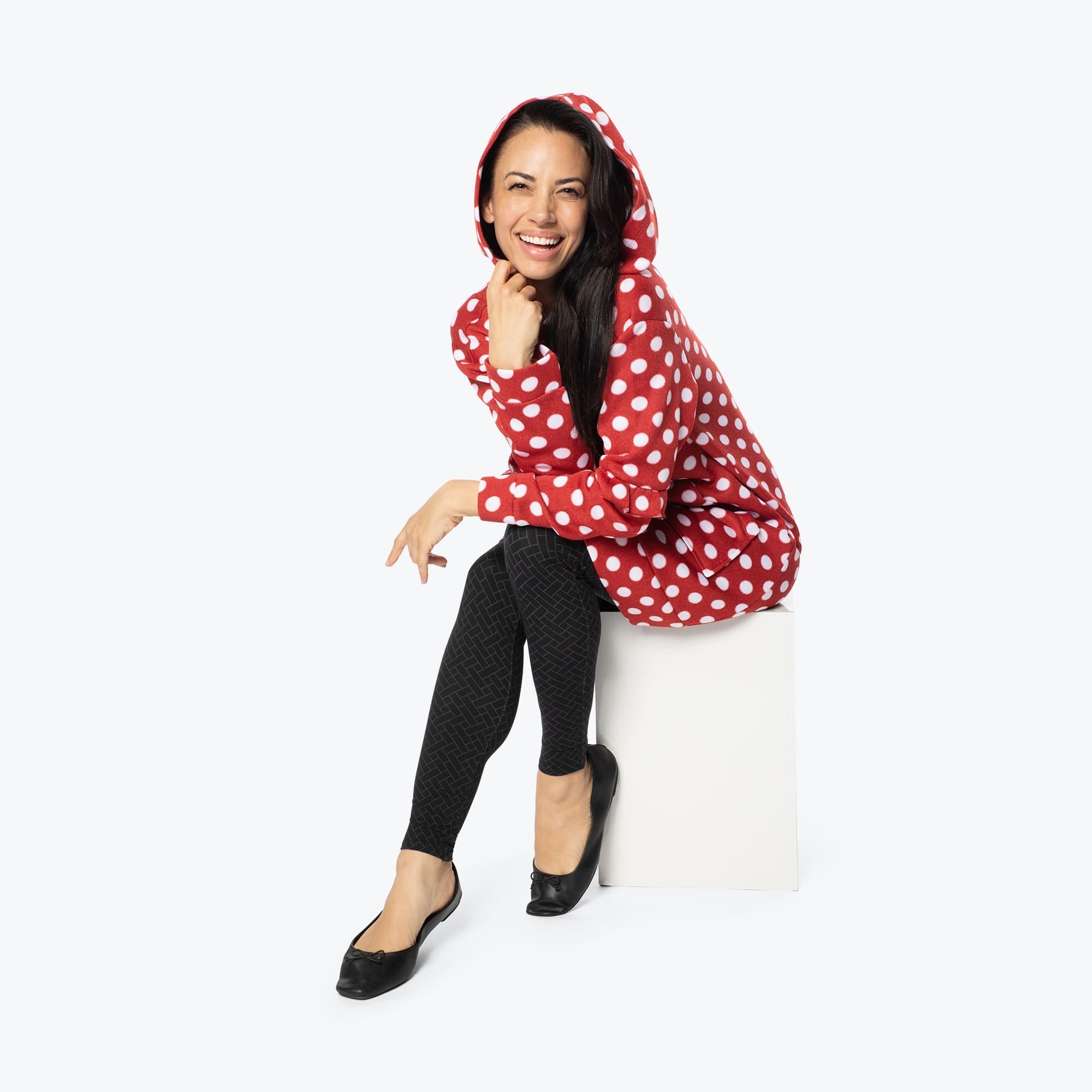 Peekaboo Sweater Fleece Tunic Hoodie