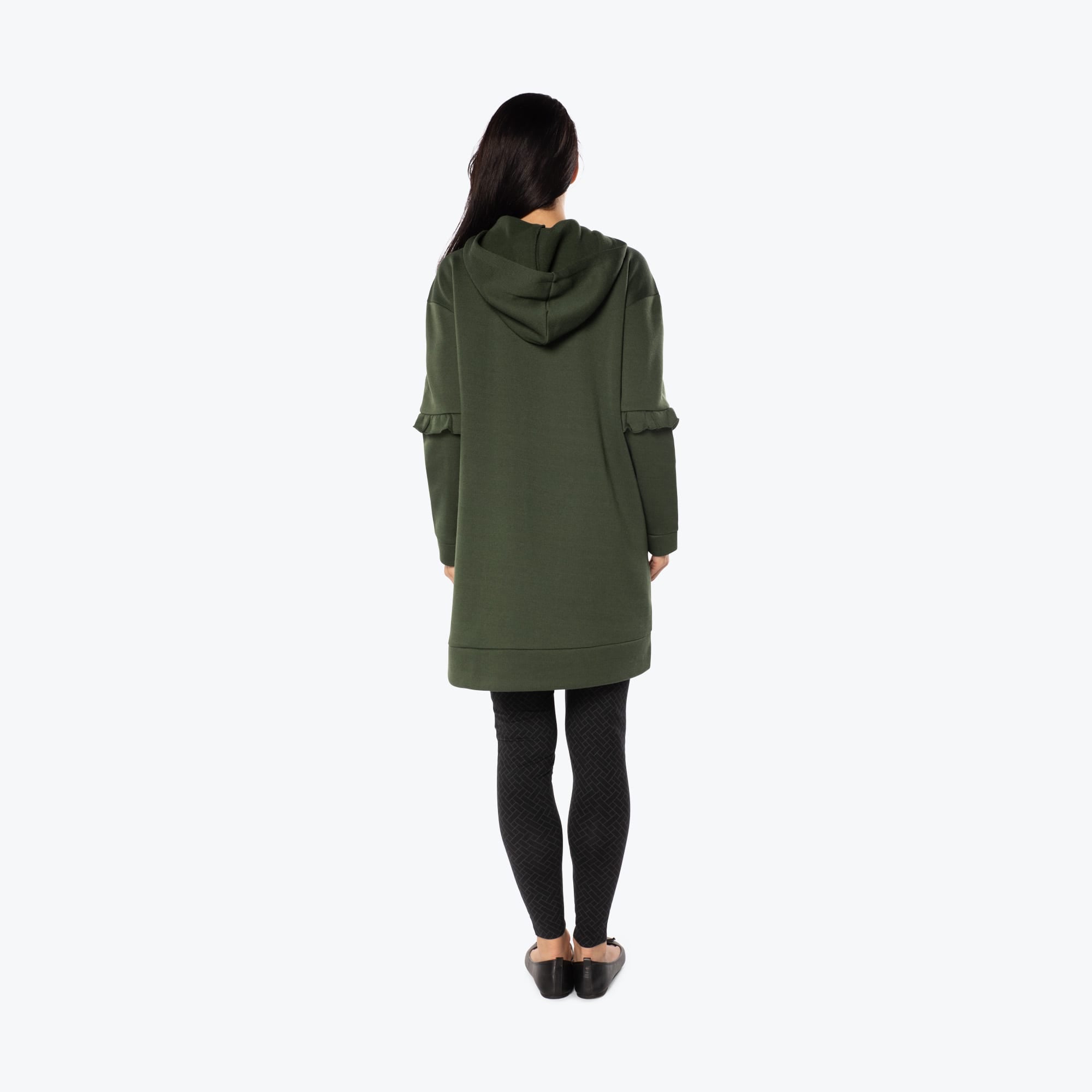 Peekaboo Sweater Fleece Tunic Hoodie