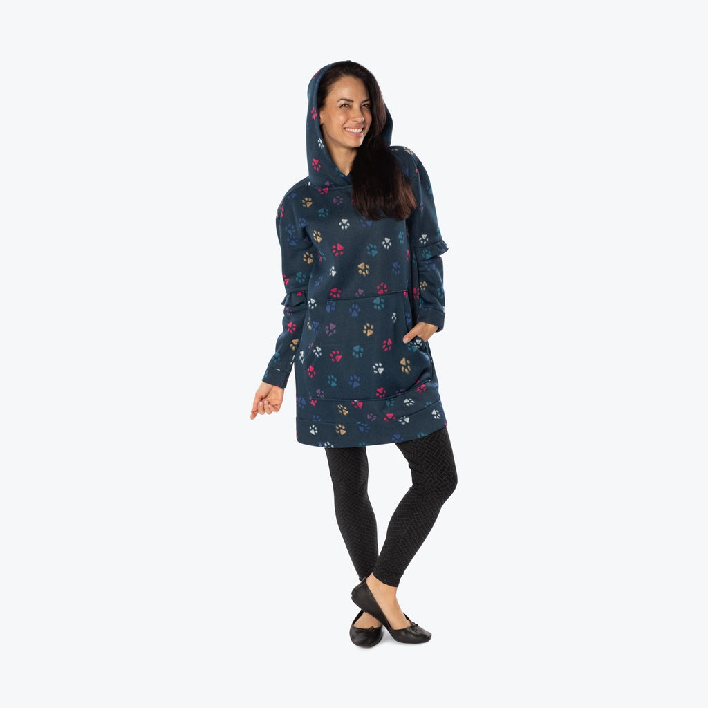 Peekaboo Sweater Fleece Tunic Hoodie