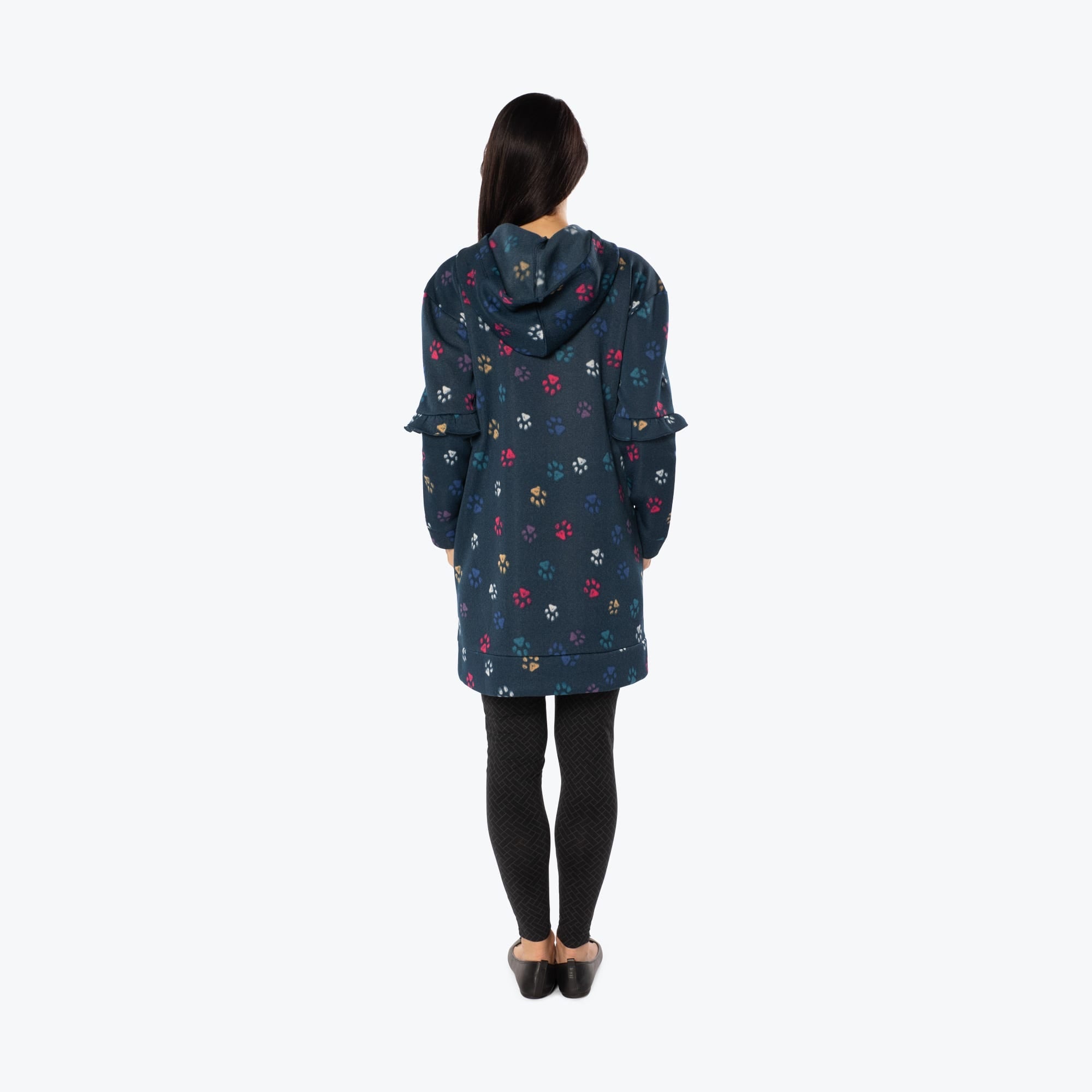 Peekaboo Sweater Fleece Tunic Hoodie