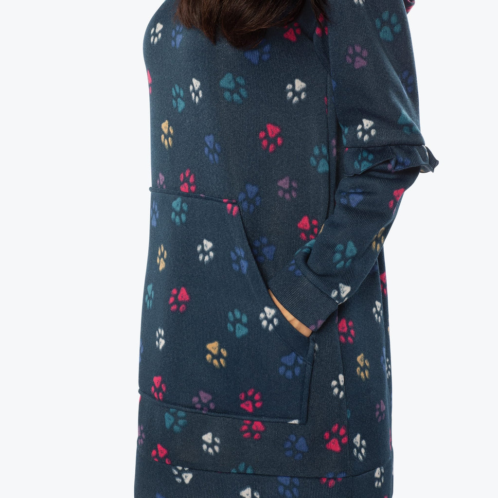 Peekaboo Sweater Fleece Tunic Hoodie
