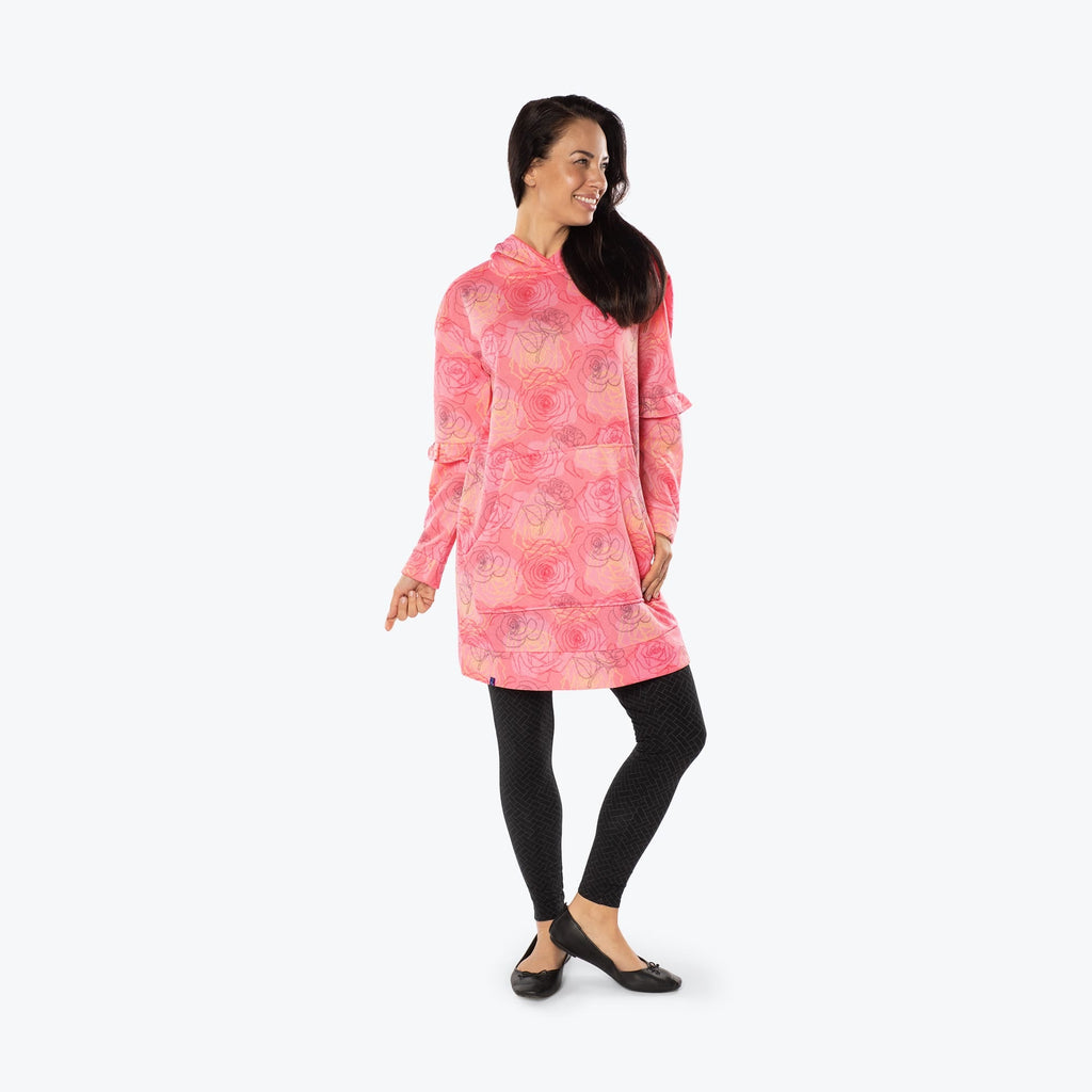 Peekaboo Sweater Fleece Tunic Hoodie