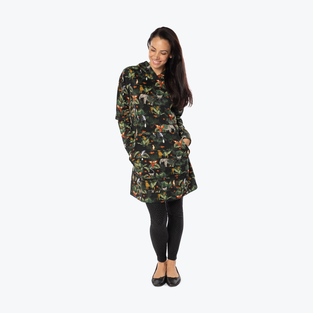 Peekaboo Sweater Fleece Tunic Hoodie