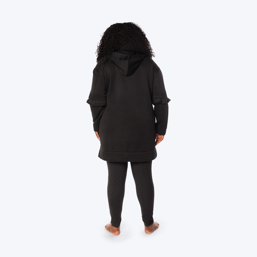 Peekaboo Sweater Fleece Tunic Hoodie