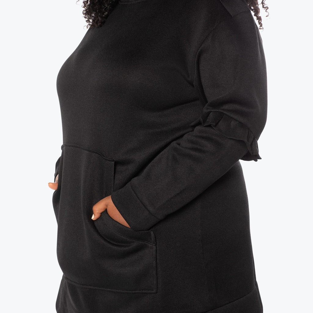 Peekaboo Sweater Fleece Tunic Hoodie