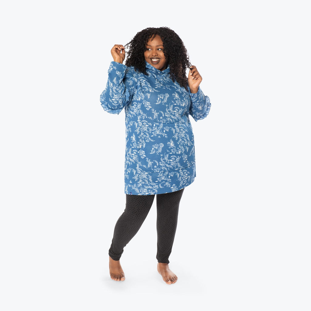 Peekaboo Sweater Fleece Tunic Hoodie