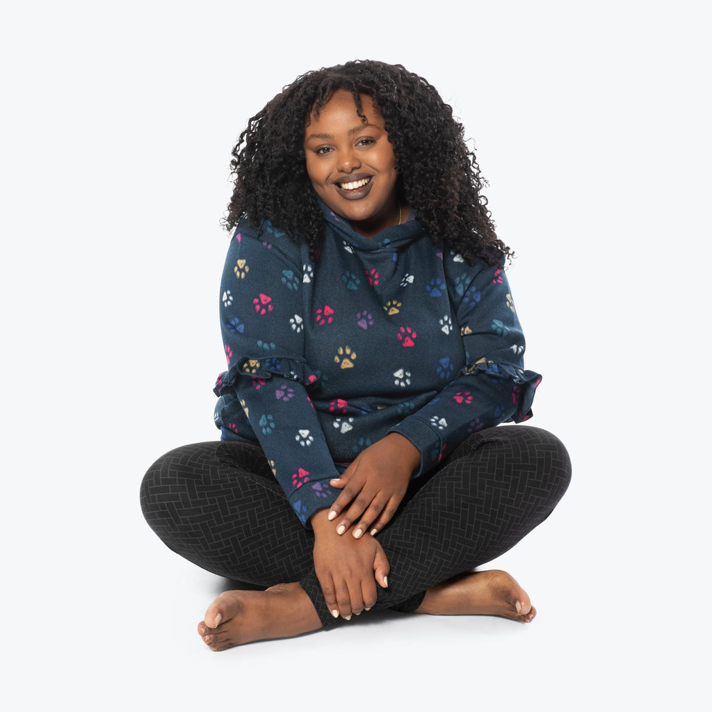 Peekaboo Sweater Fleece Tunic Hoodie