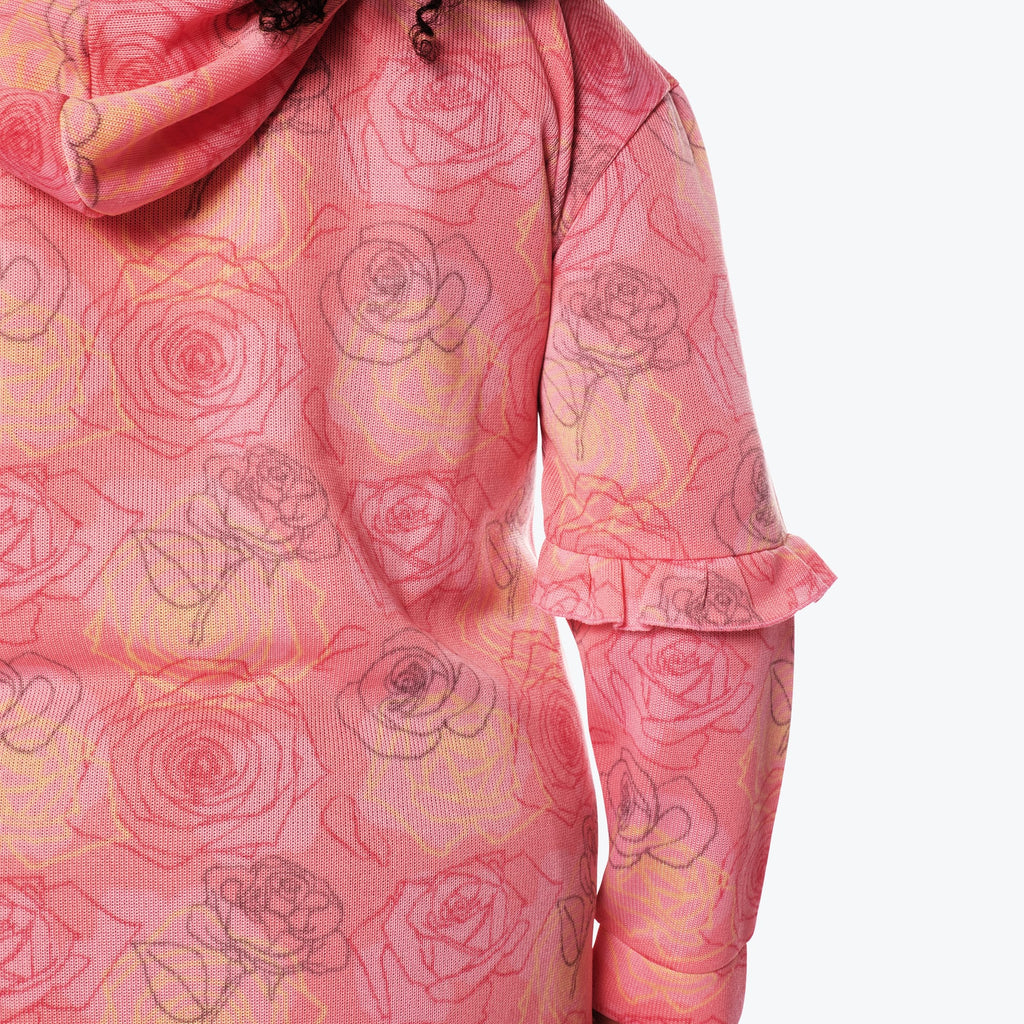 Peekaboo Sweater Fleece Tunic Hoodie