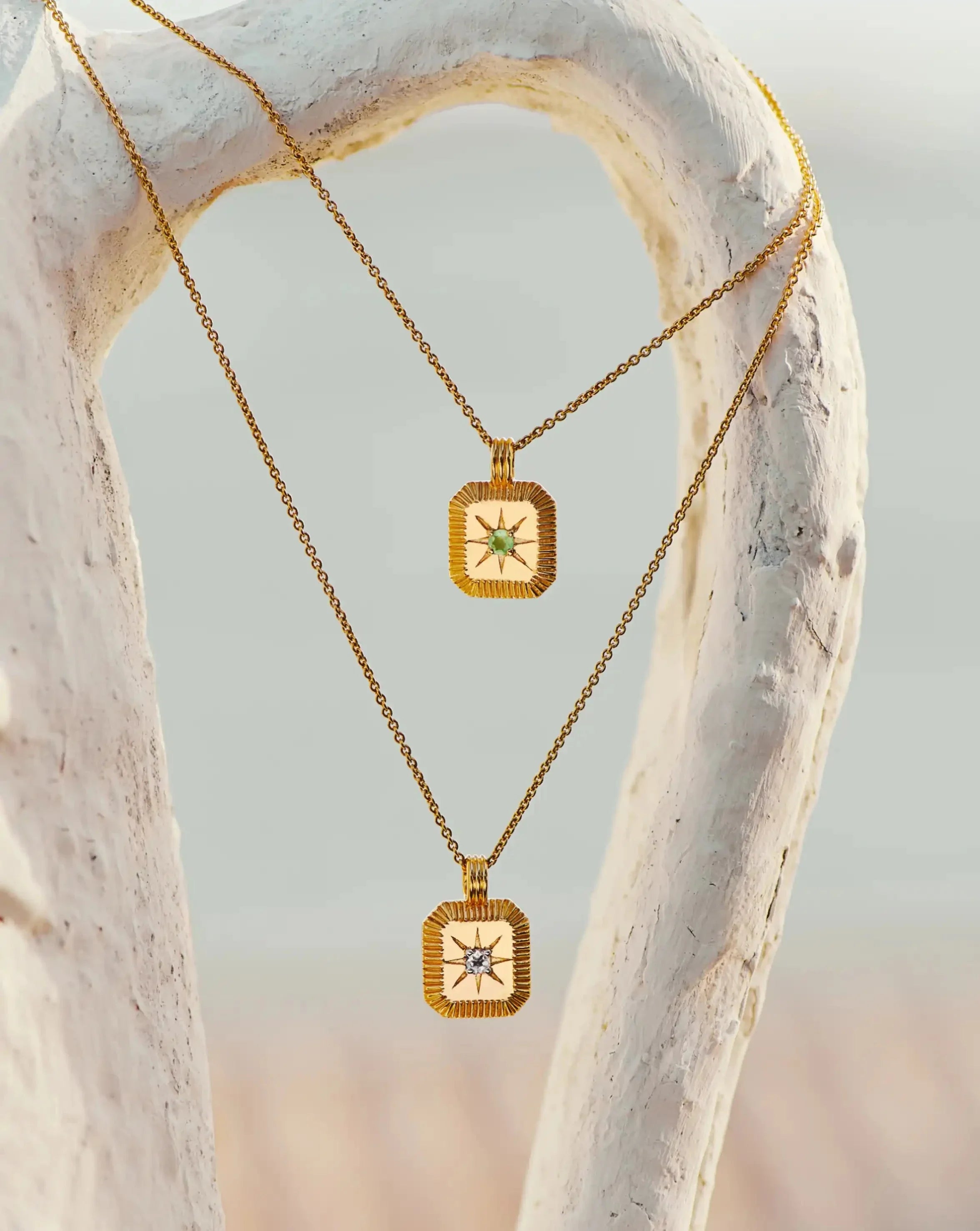 August Birthstone Pendant Necklace | 18k Gold Vermeil/Peridot